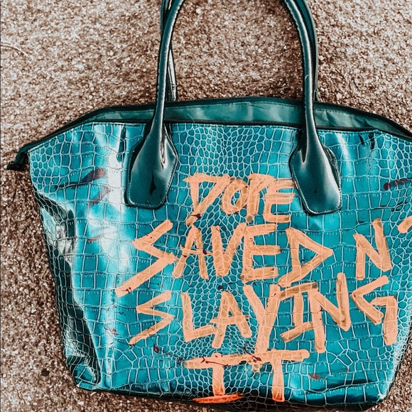 Dope Saved N Slaying It Custom Faith purse - Picture 2 of 2